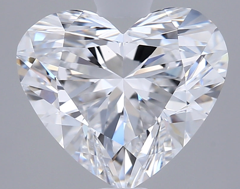 1.61 Carat Heart Shaped, Ideal Cut, D Color, VVS2 Clarity, IGI Certified Lab Grown Diamond