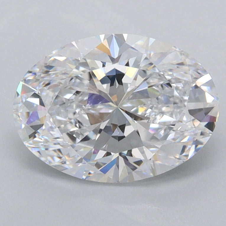 1.77 Carat Oval Shaped, Ideal Cut, D Color, VVS2 Clarity, IGI Certified Lab Grown Diamond