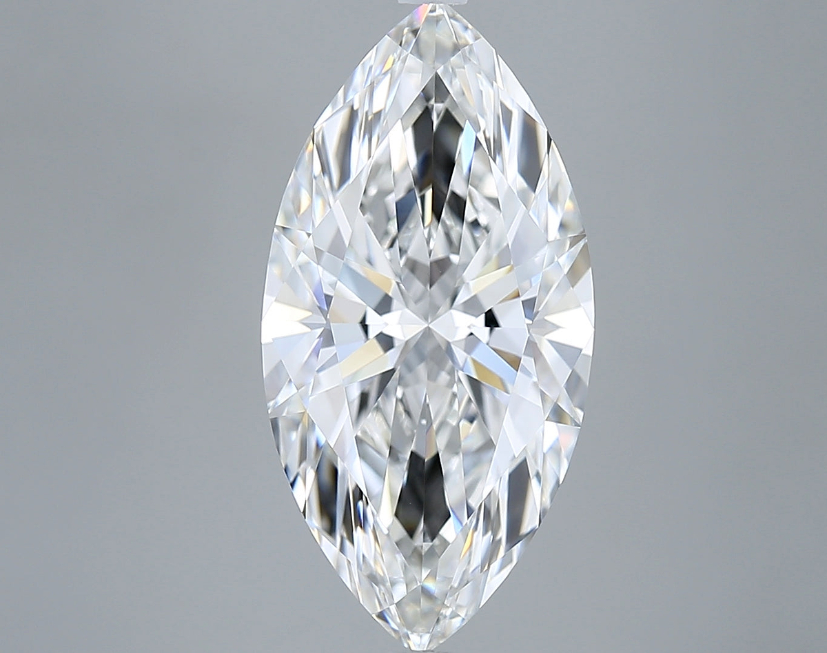 5.06 Carat Marquise Shaped, Ideal Cut, F Color, VVS1 Clarity, IGI Certified Lab Grown Diamond