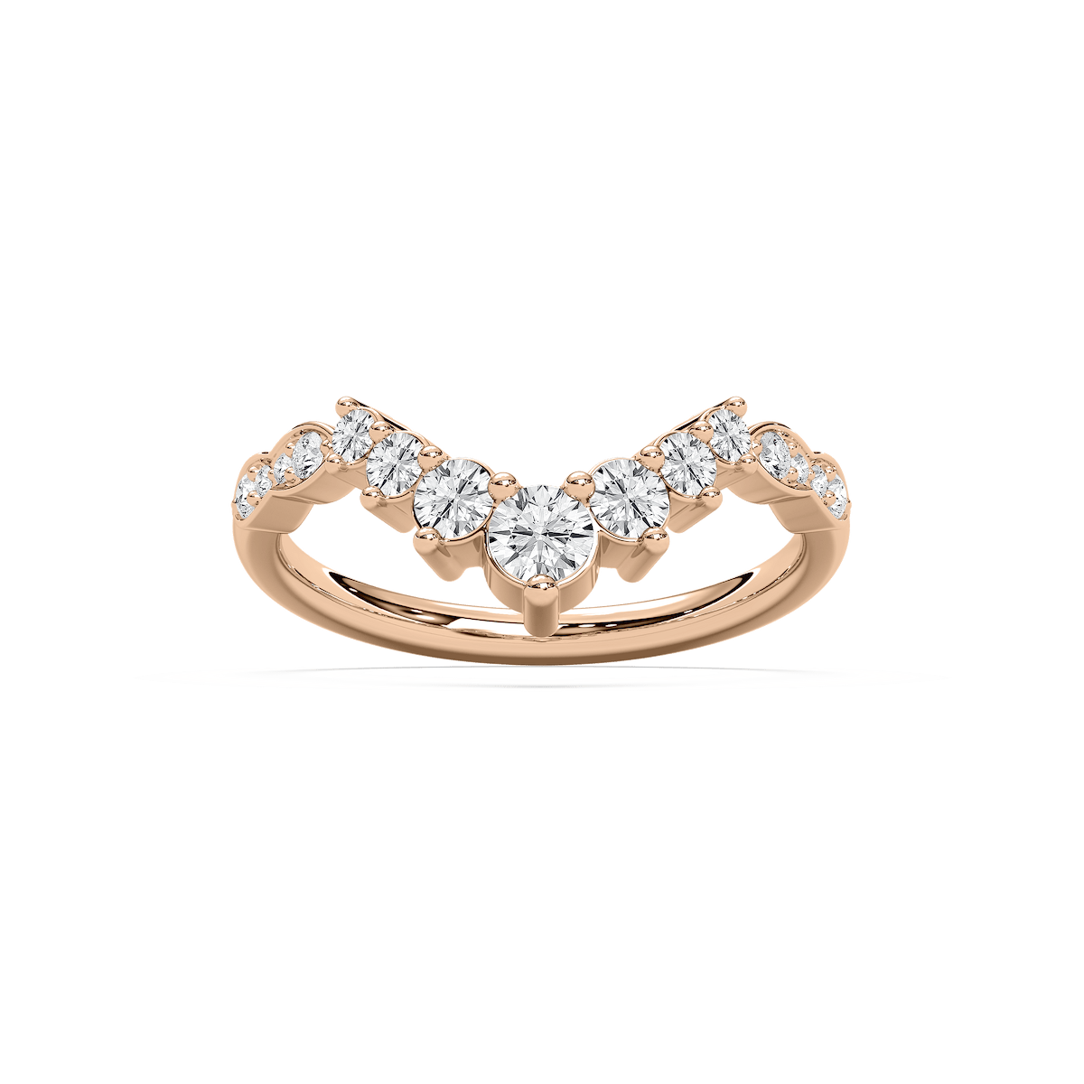Valen Wedding Band in Rose Gold