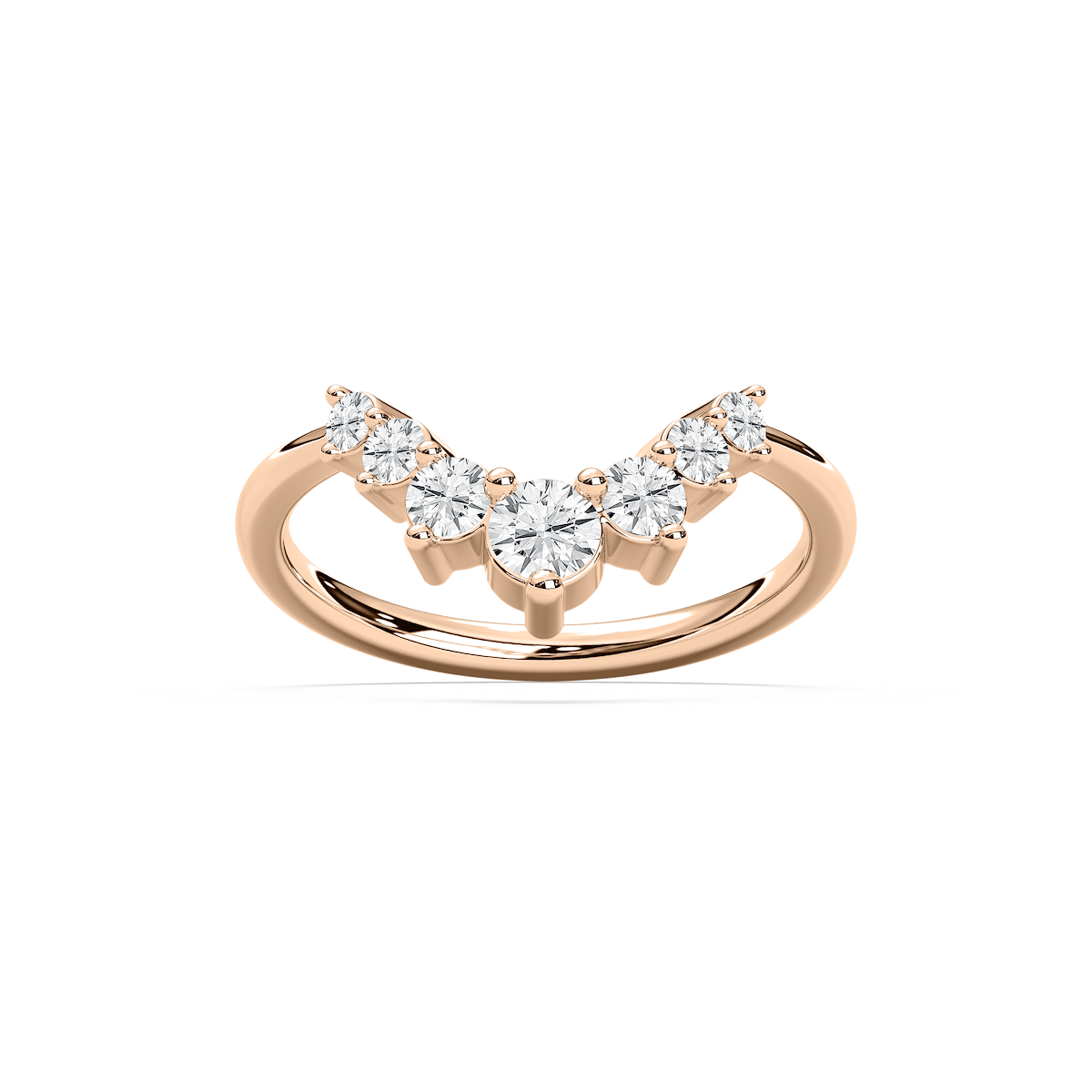 Vega Wedding Band in Rose Gold
