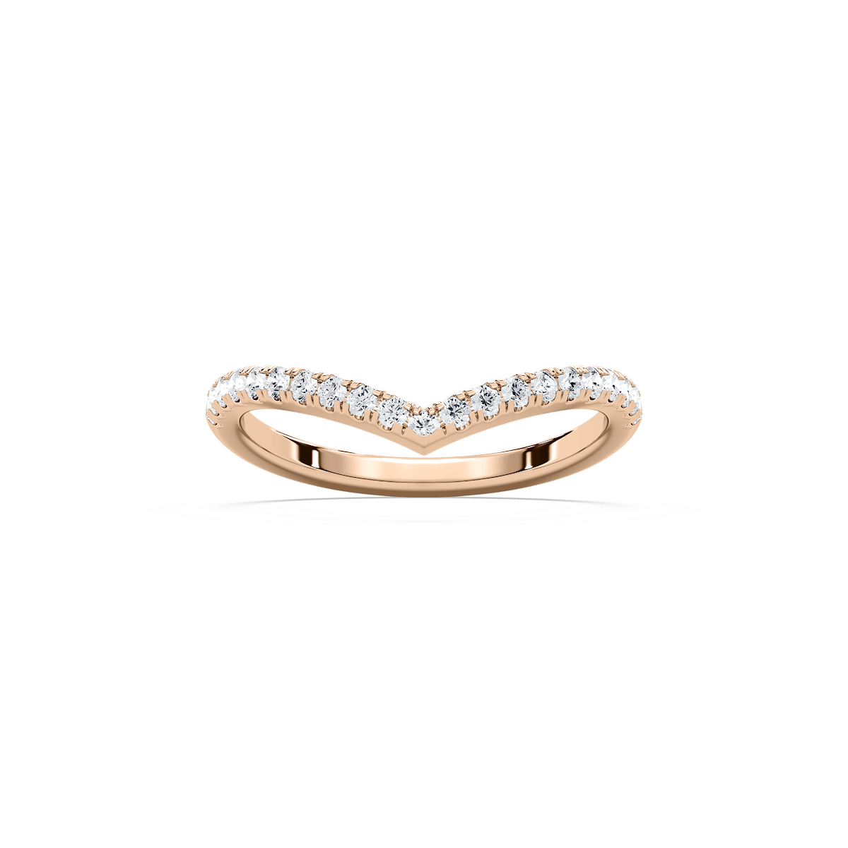 Wynne Wedding Band in Rose Gold