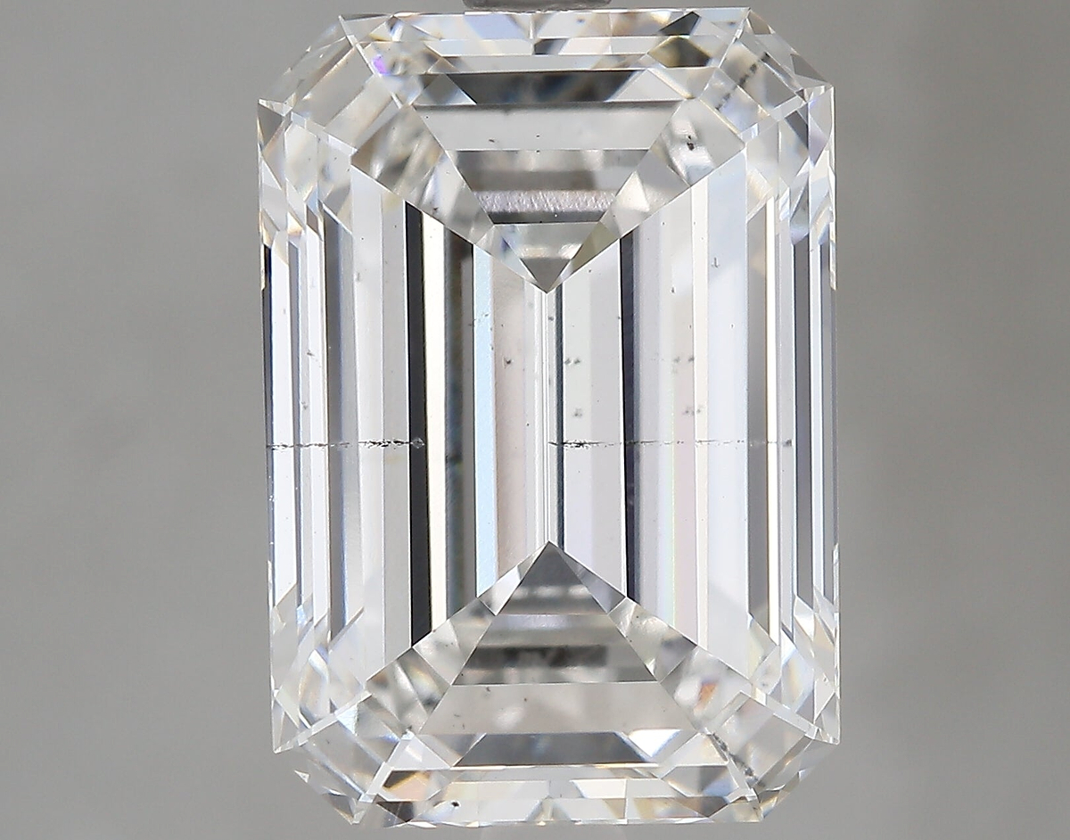 5.19 Carat Emerald Shaped, Ideal Cut, G Color, SI1 Clarity, IGI Certified Lab Grown Diamond