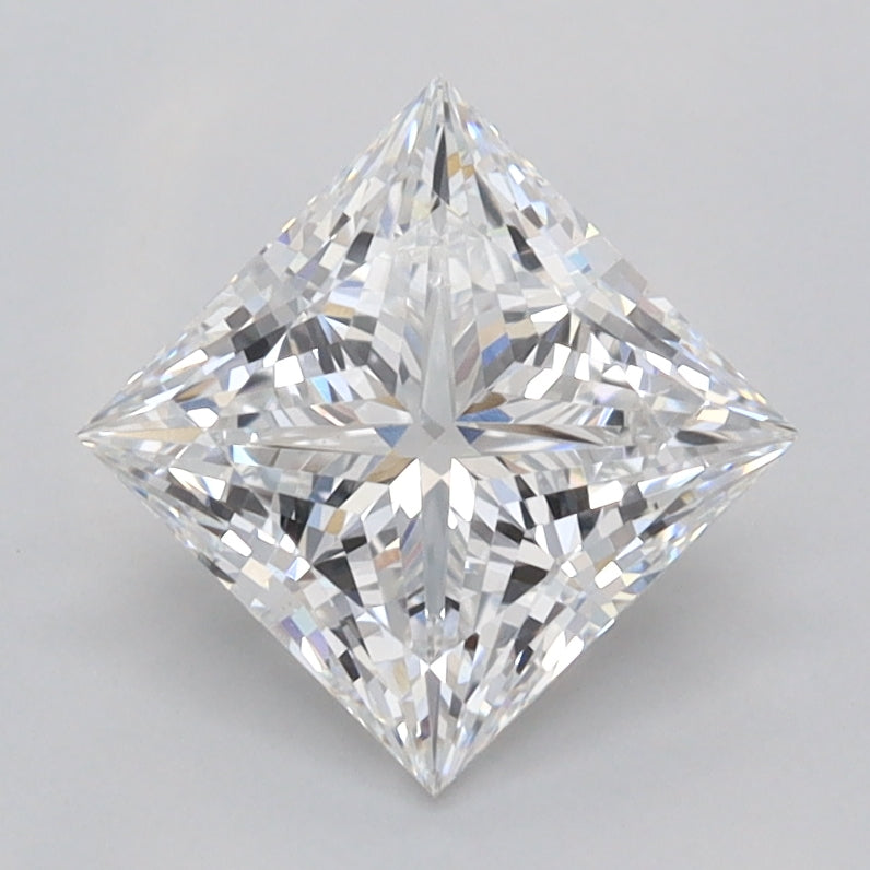 1.52 Carat Princess Shaped, Ideal Cut, E Color, VVS2 Clarity, IGI Certified Lab Grown Diamond
