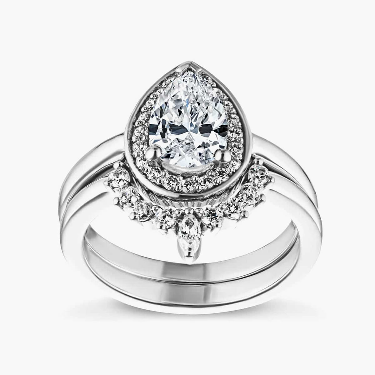 Estelle Lab Grown Diamond Channel Halo Wedding Set
