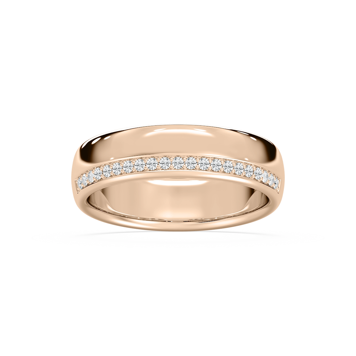 Adam 1/5 ctw Round Lab Grown Diamond 6.25mm Channel Wedding Band
