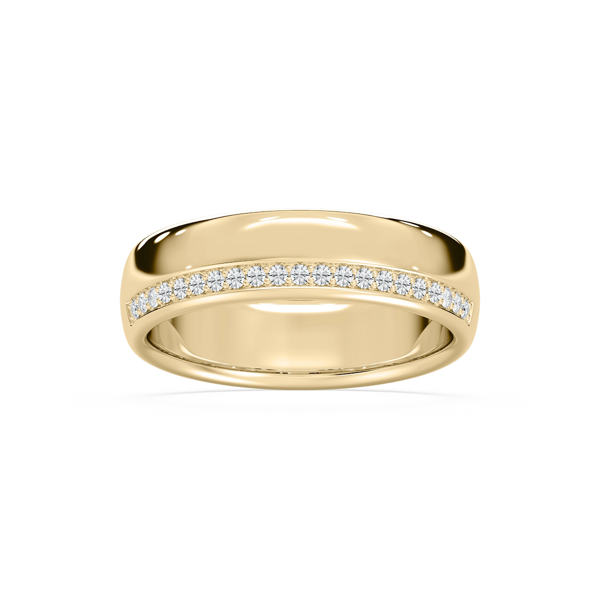 Adam 1/5 ctw Round Lab Grown Diamond 6.25mm Channel Wedding Band