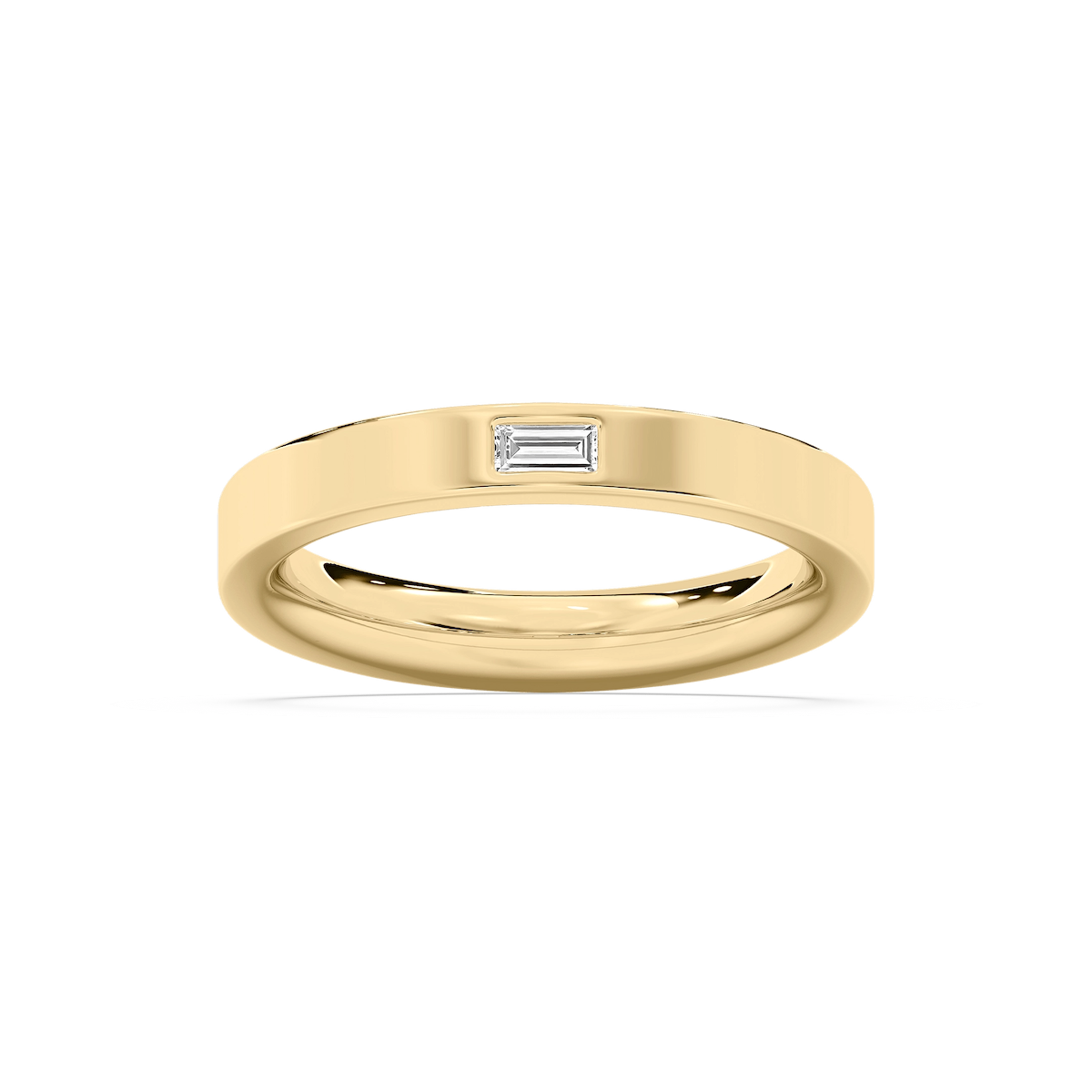 Aimee 1/8 ct Baguette Lab Grown Diamond Burnished Stackable Band