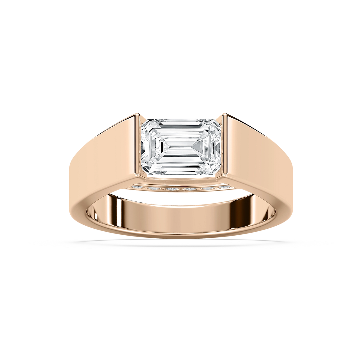 Alina Emerald Tension Set Engagement Ring