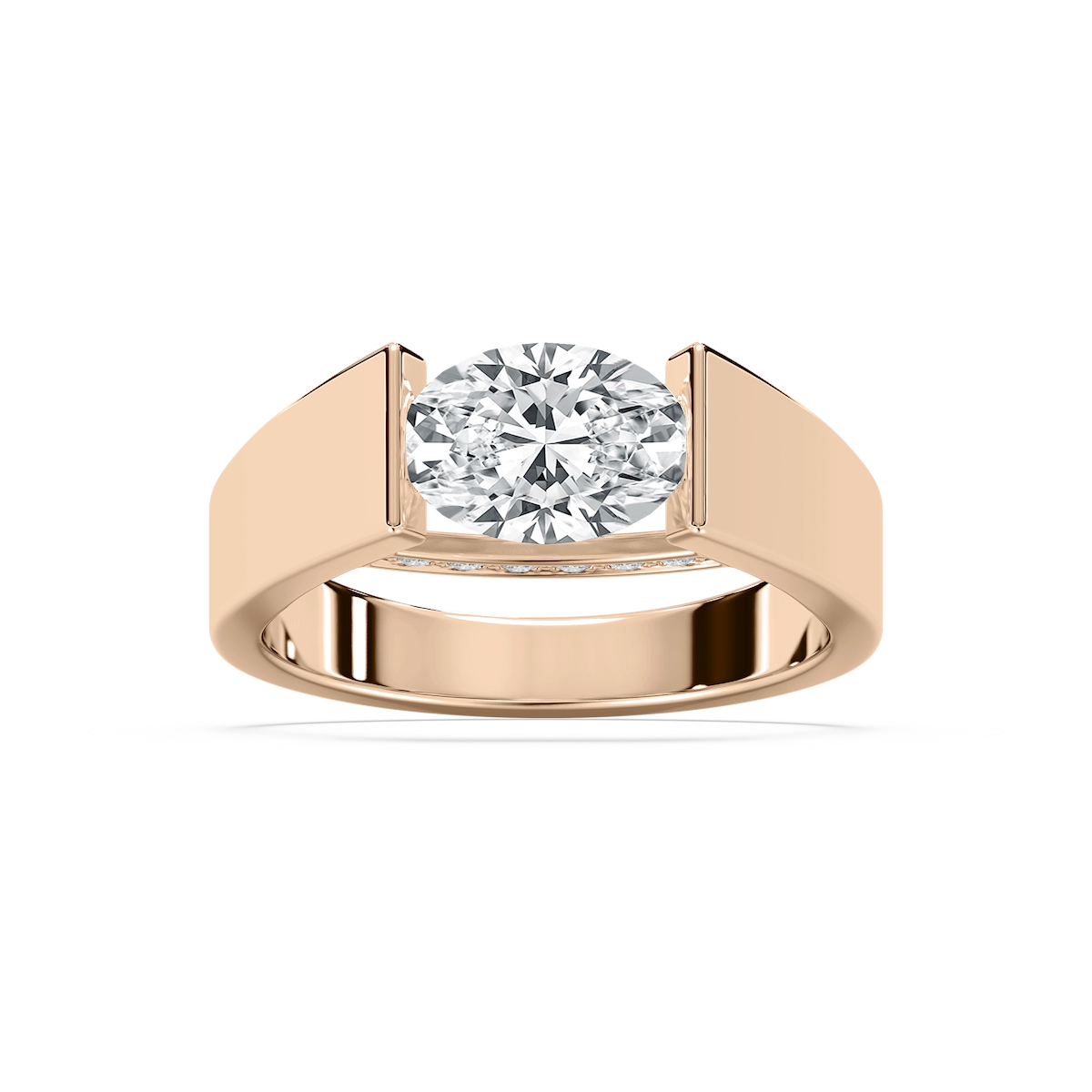 Alina Oval Tension Set Engagement Ring