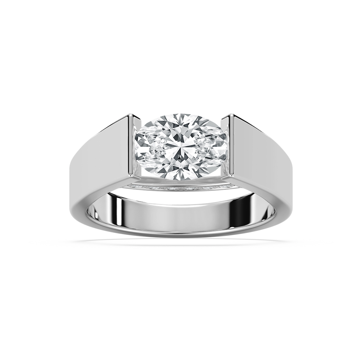 Alina Oval Tension Set Engagement Ring