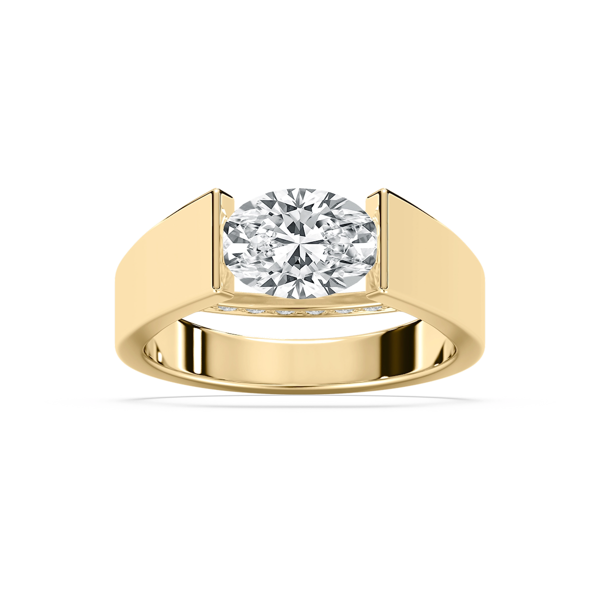 Alina Oval Tension Set Engagement Ring