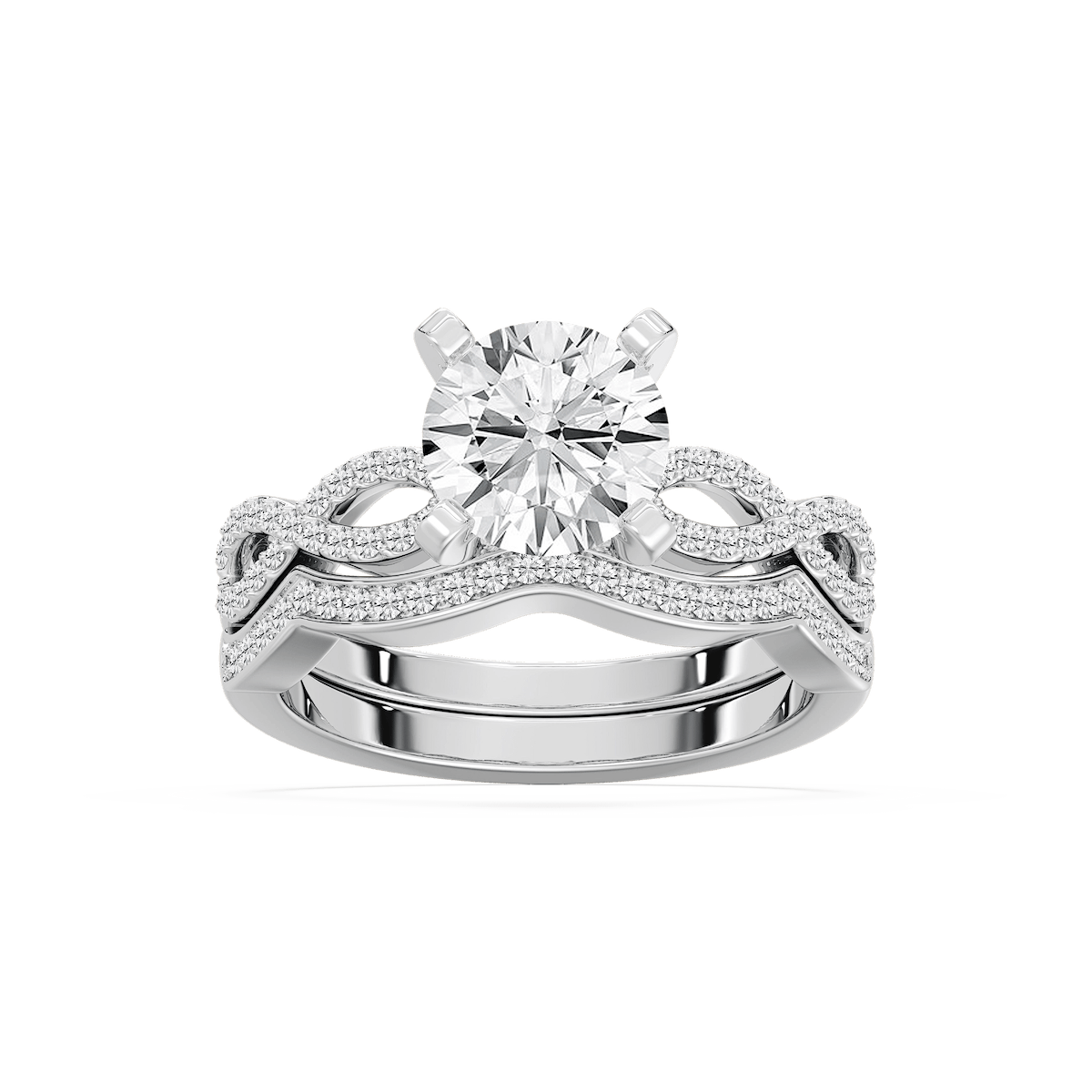 Ayla Lab Grown Diamond Infinity Twist Wedding Set