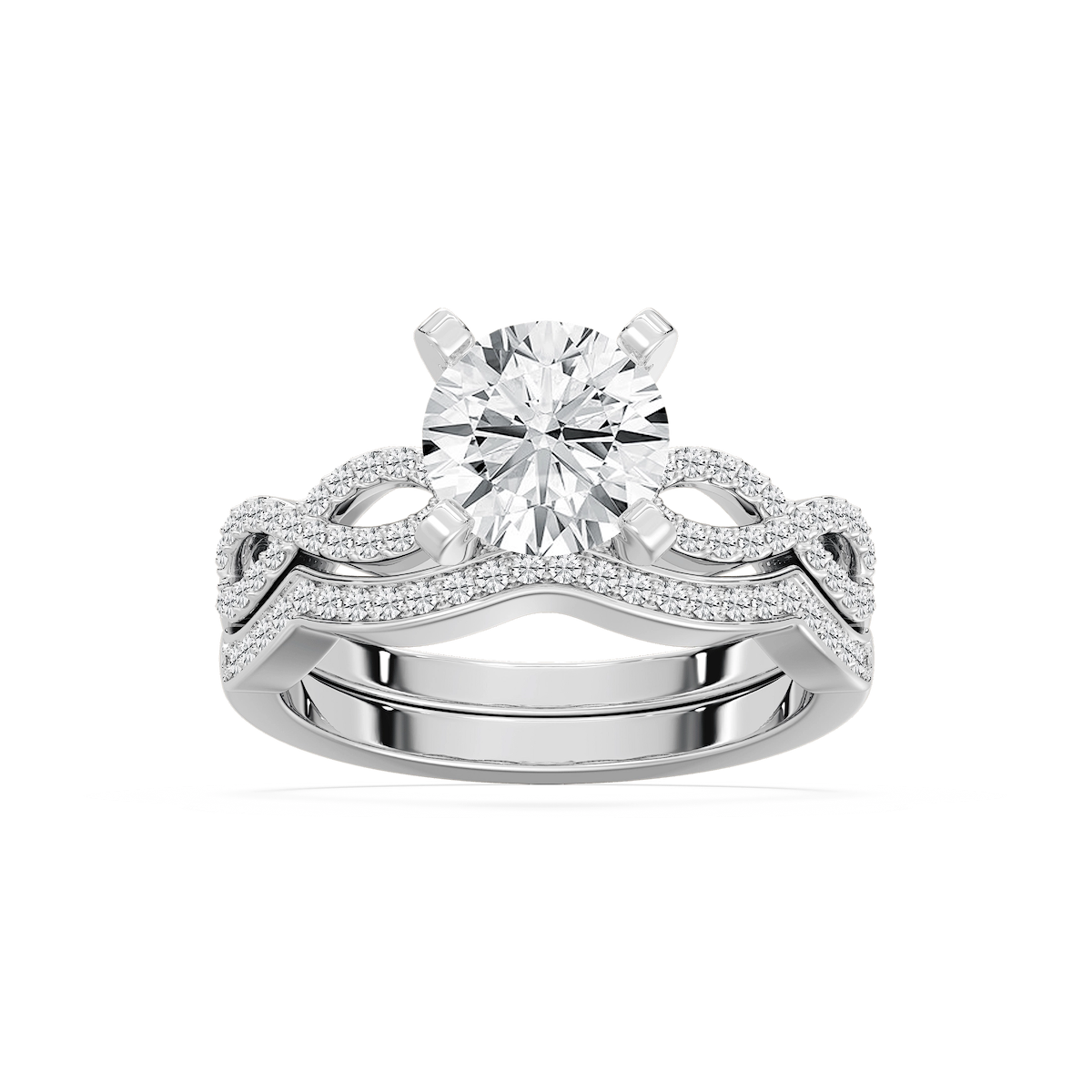 Ayla Lab Grown Diamond Infinity Twist Wedding Set