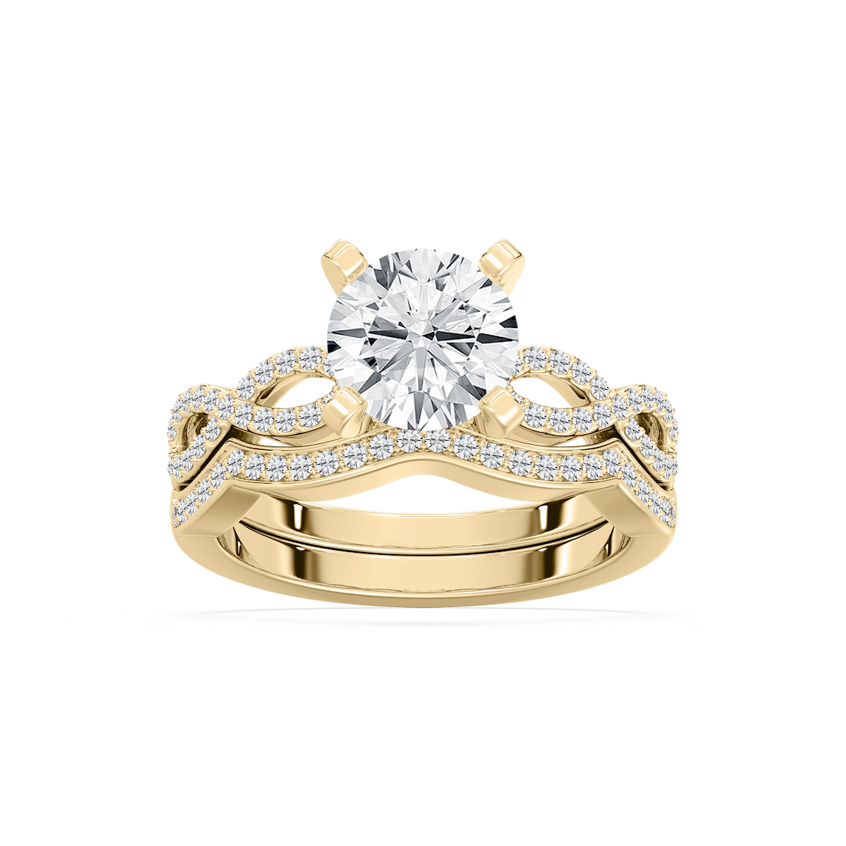 Ayla Lab Grown Diamond Infinity Twist Wedding Set