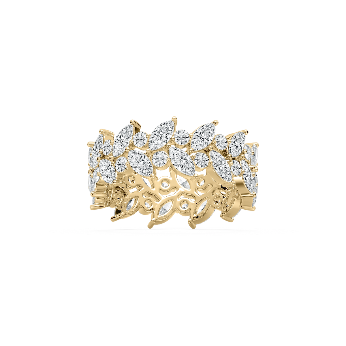 Natalie 3 ¼ ctw Marquise and Round Lab Grown Diamond Alternating Eternity Band