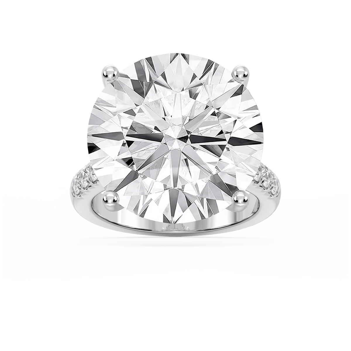 Anastasia 23 ¾ ctw Round Lab Grown Diamond Hidden Halo Engagement Ring - Signature Collection