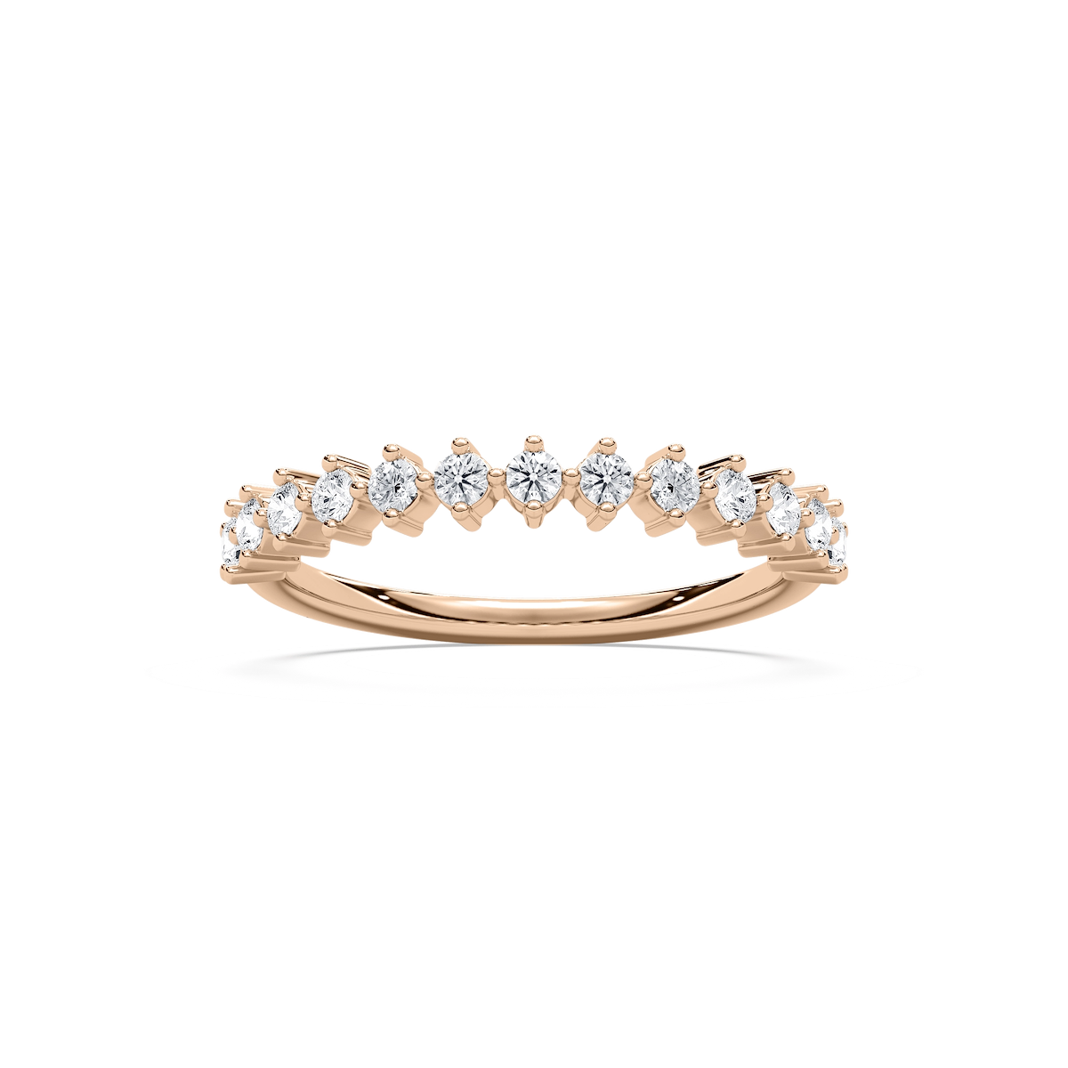 Astrid 2/5 ctw Round Lab Grown Diamond Shared Prong Wedding Band