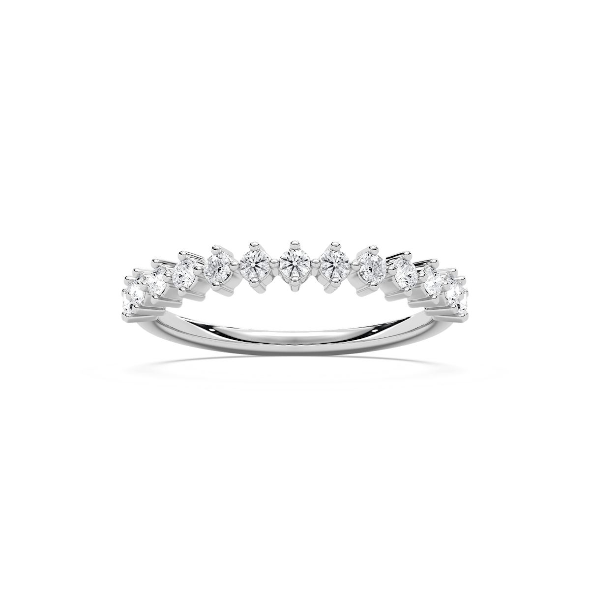 Astrid 2/5 ctw Round Lab Grown Diamond Shared Prong Wedding Band