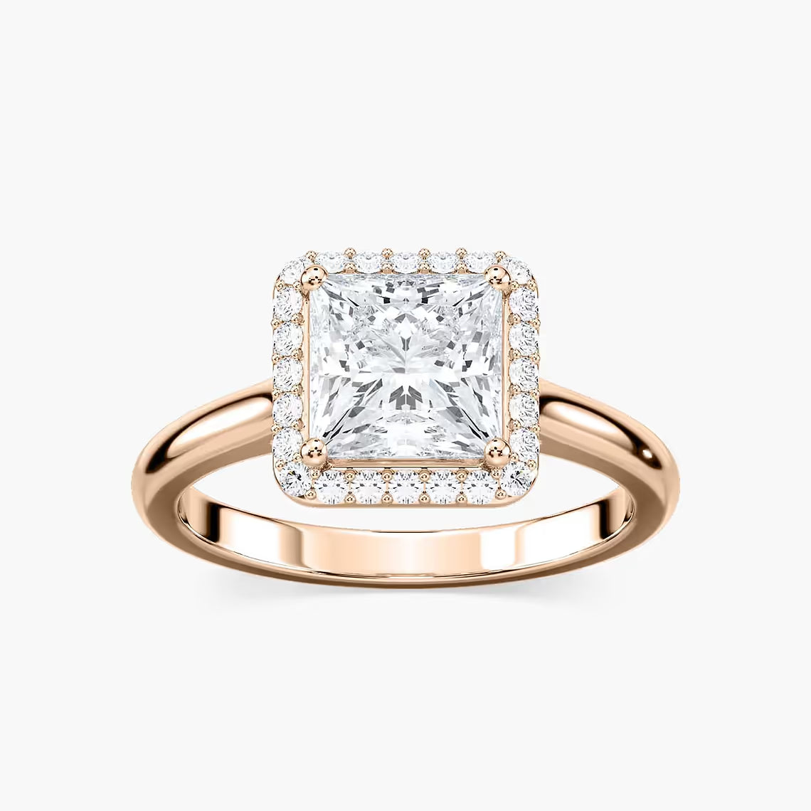 Ava 7 ¼ ctw Princess Lab Grown Diamond Stackable Halo Engagement Ring