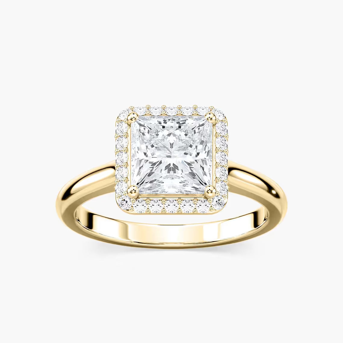 Ava 7 ¼ ctw Princess Lab Grown Diamond Stackable Halo Engagement Ring