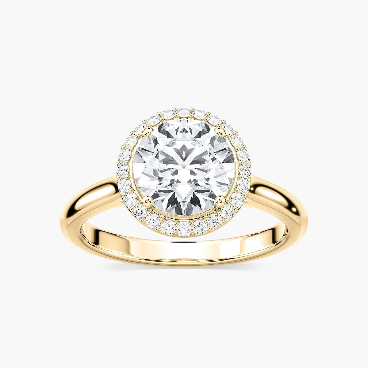 Ava Lab Grown Diamond Stackable Halo Engagement Ring