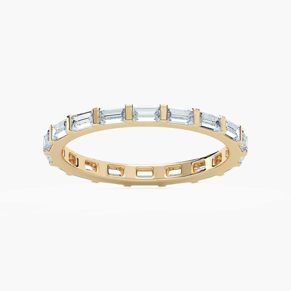 Everett 3/4 ctw Baguette Lab Grown Diamond Bar Set Eternity Band