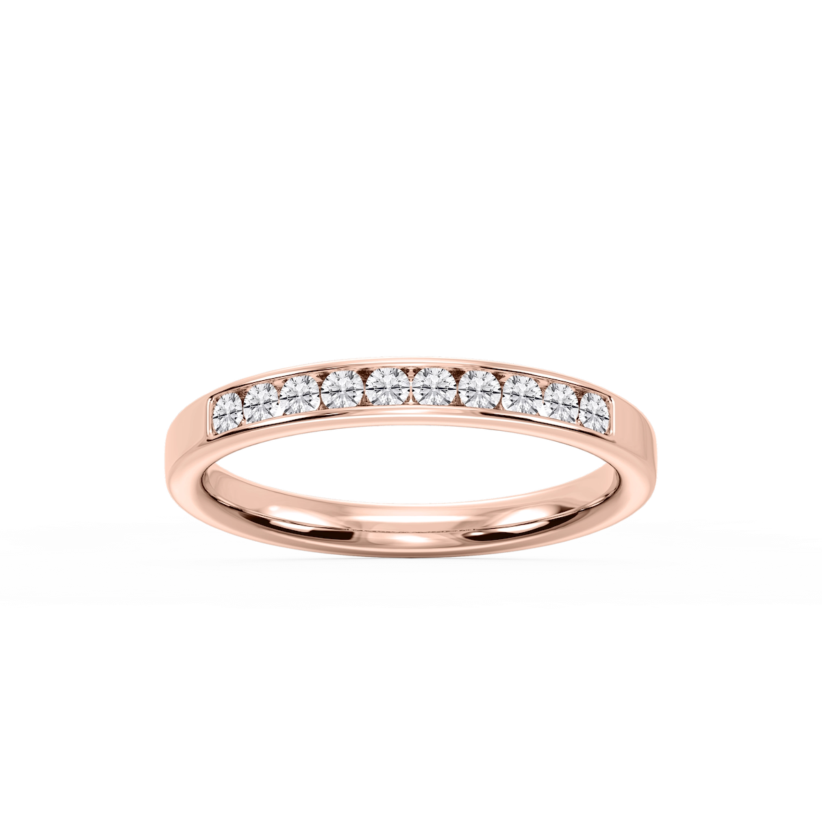 Bailey Round Lab Grown Diamond Channel Set Channel Band