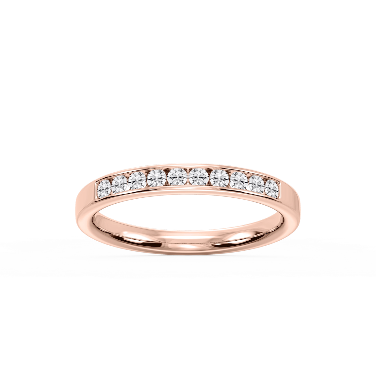 Bailey Round Lab Grown Diamond Channel Set Anniversary Band