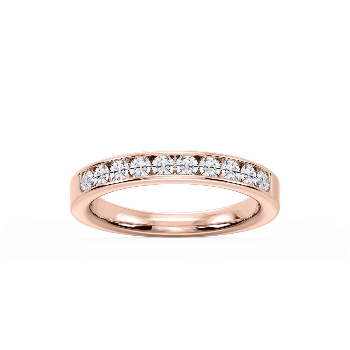Bailey Round Lab Grown Diamond Channel Set Anniversary Band