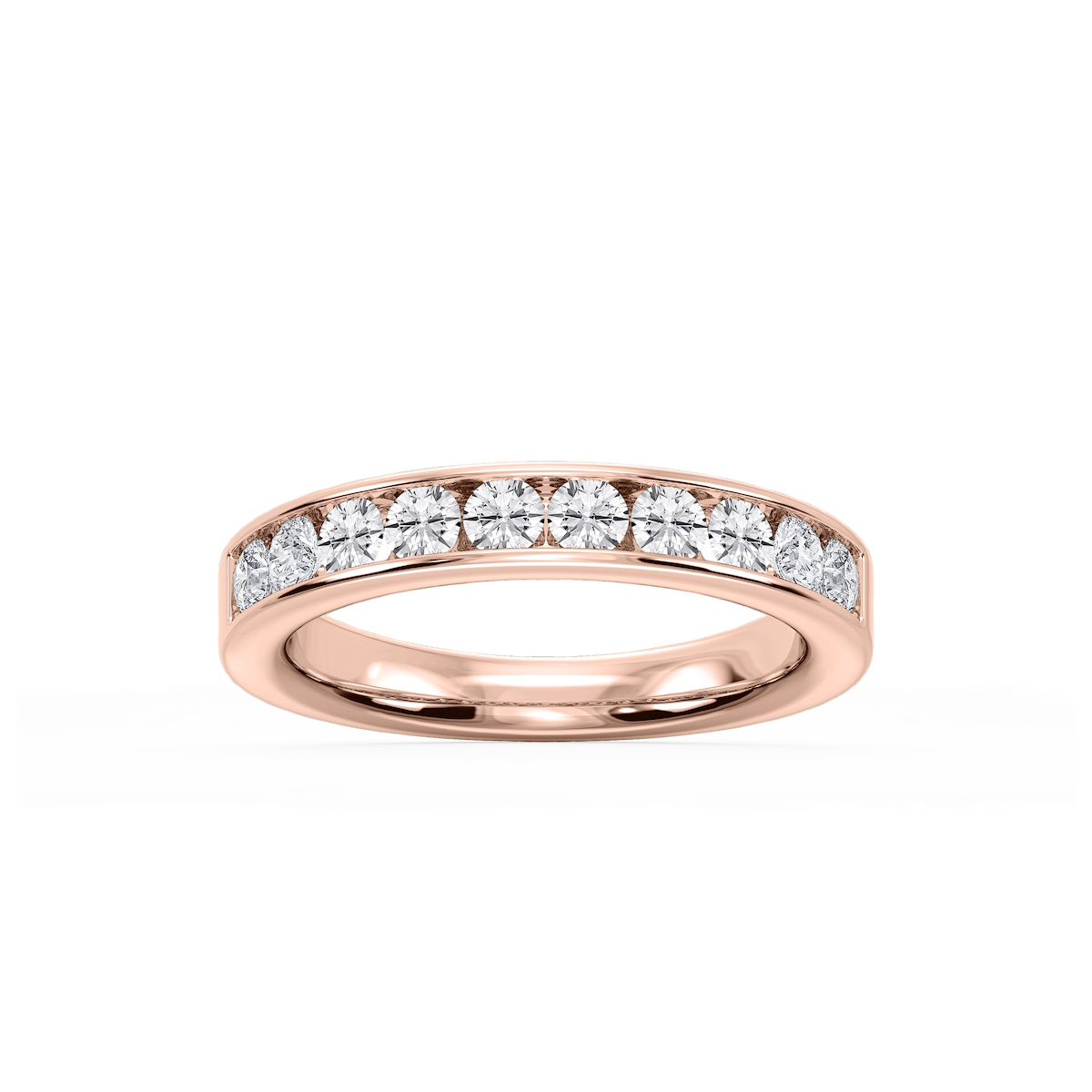 Bailey Round Lab Grown Diamond Channel Set Channel Band