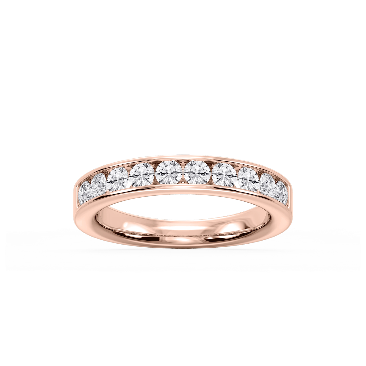 Bailey Round Lab Grown Diamond Channel Set Anniversary Band