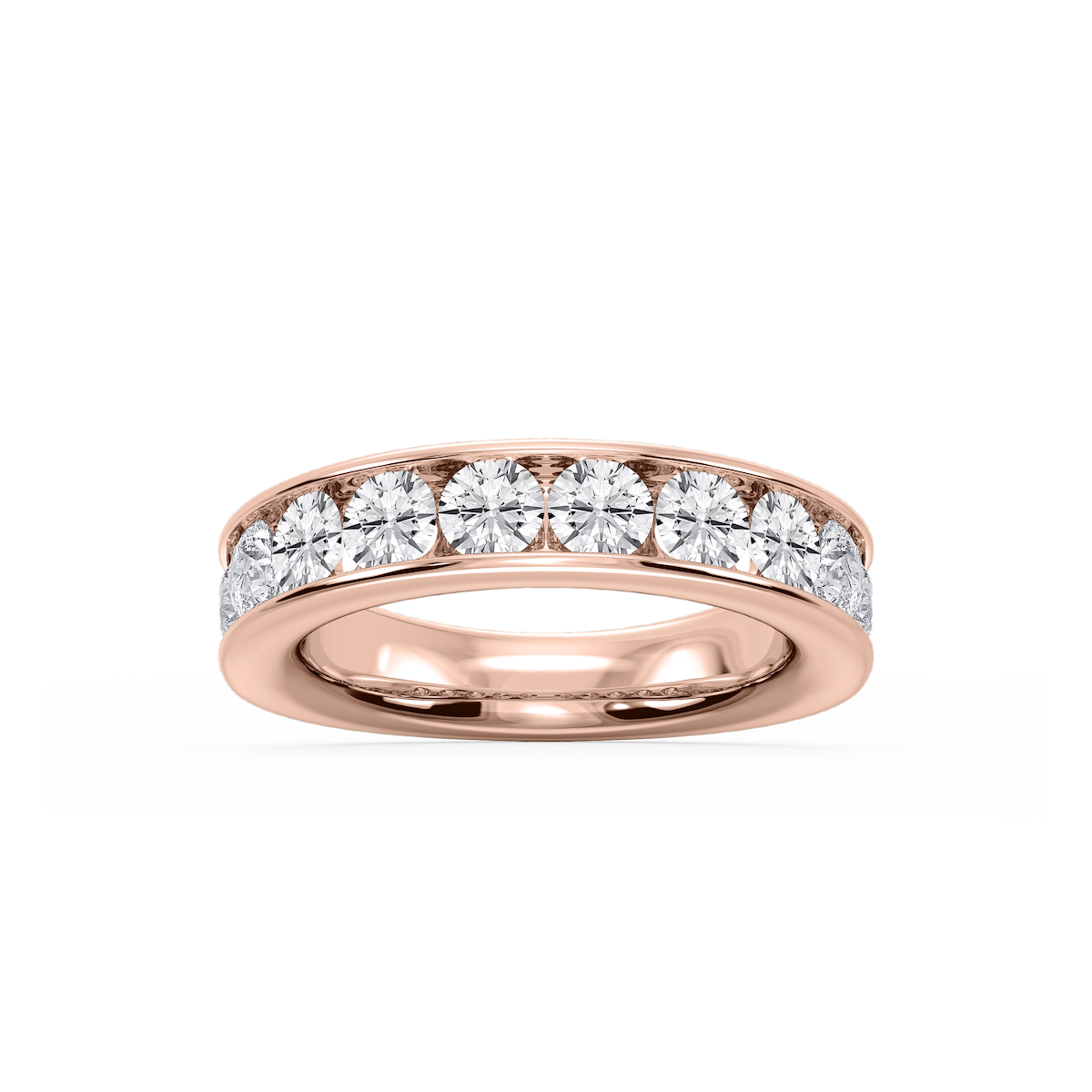 Bailey Round Lab Grown Diamond Channel Set Channel Band