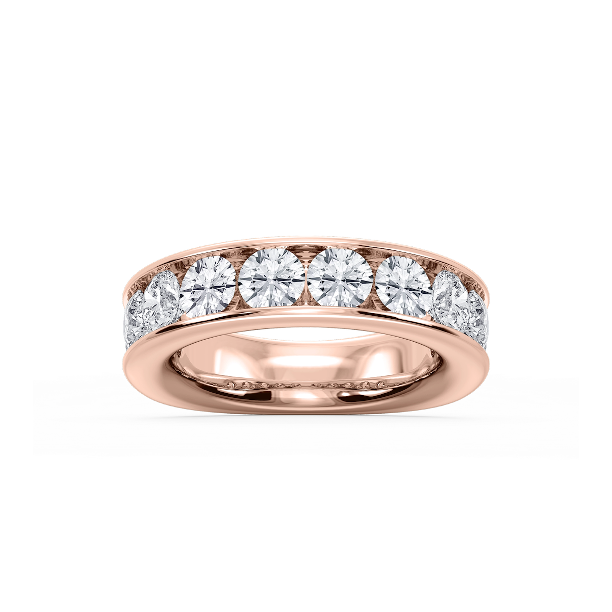 Bailey Round Lab Grown Diamond Channel Set Channel Band