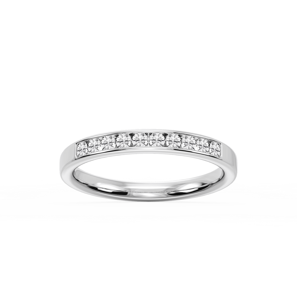Bailey Round Lab Grown Diamond Channel Set Anniversary Band