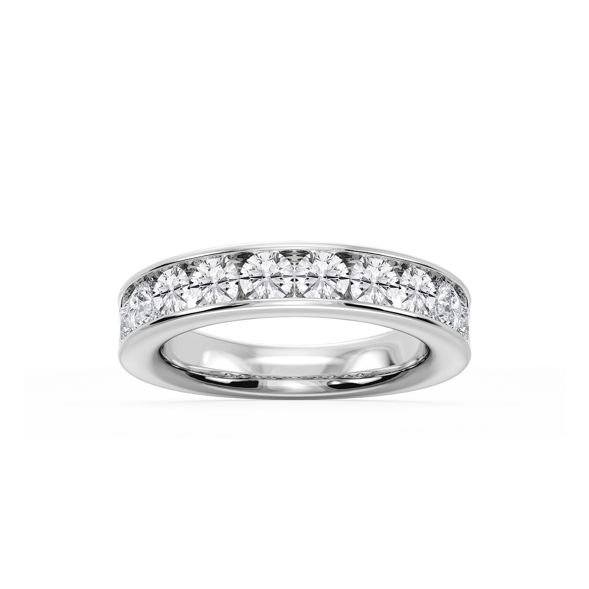 Bailey Round Lab Grown Diamond Channel Set Channel Band