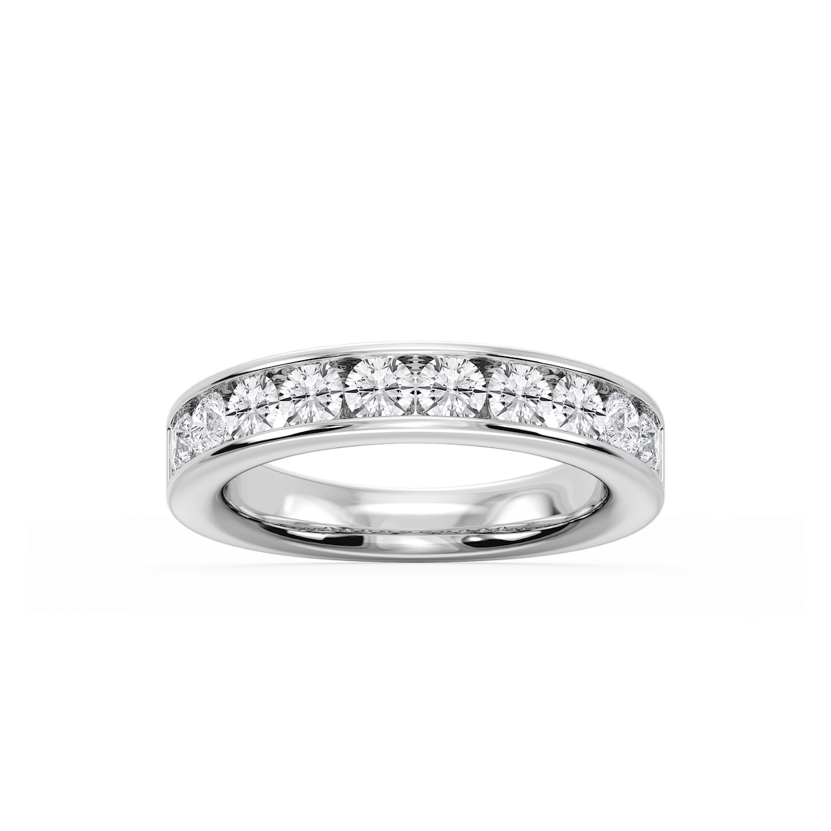 Bailey Round Lab Grown Diamond Channel Set Channel Band