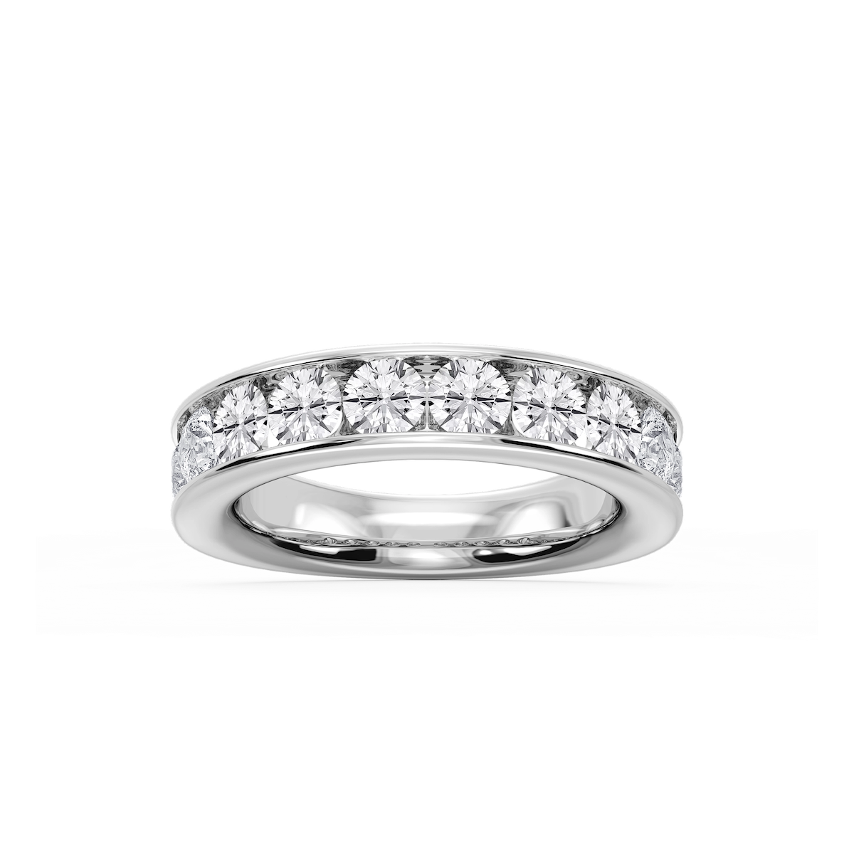 Bailey Round Lab Grown Diamond Channel Set Channel Band
