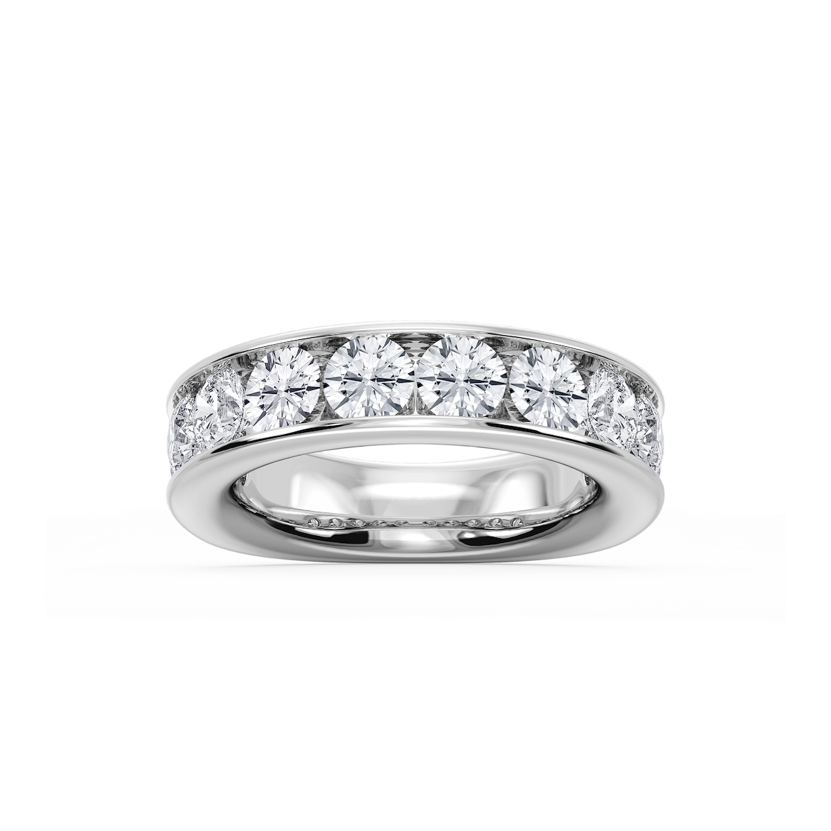 Bailey Round Lab Grown Diamond Channel Set Channel Band