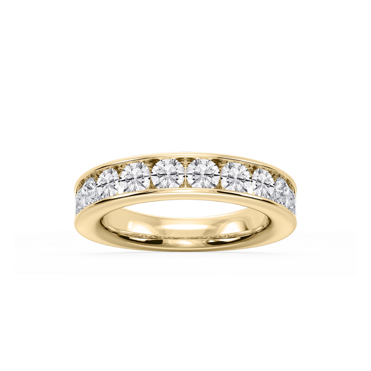 Bailey Round Lab Grown Diamond Channel Set Channel Band