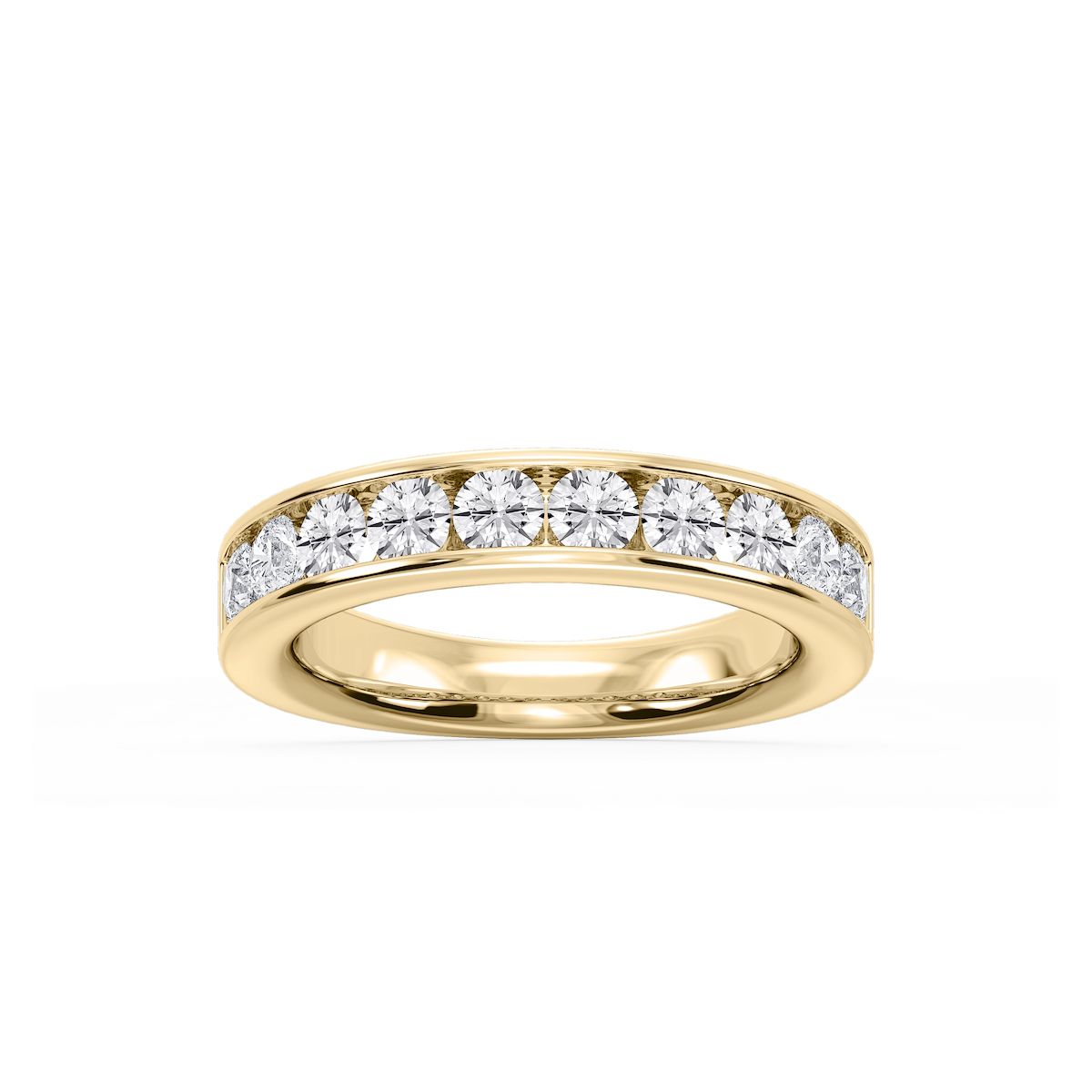 Bailey Round Lab Grown Diamond Channel Set Channel Band
