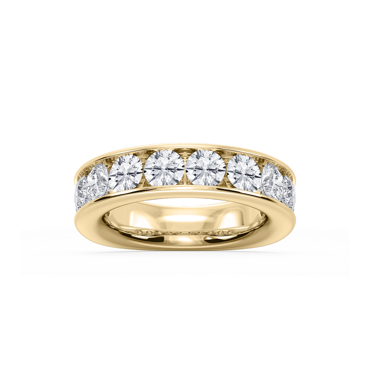 Bailey Round Lab Grown Diamond Channel Set Channel Band