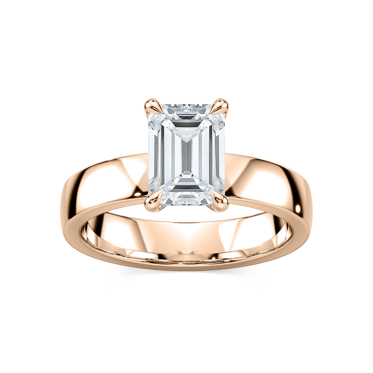Maya Oval Lab Grown Diamond 5mm Cigar Band Solitaire Engagement Ring