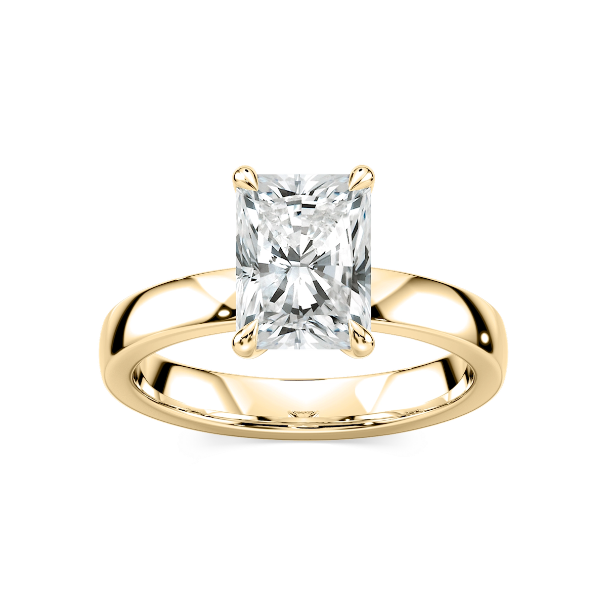 Maya Radiant Lab Grown Diamond 3mm Cigar Band Solitaire Engagement Ring