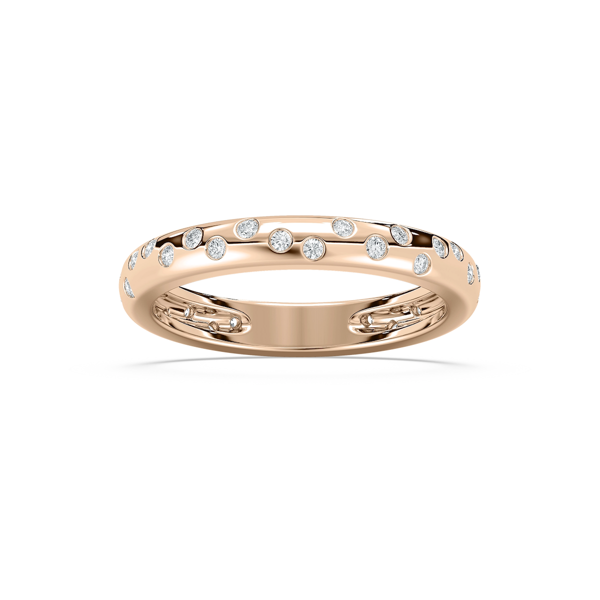 Beverly 1/3 ctw Round Lab Grown Diamond Scattered Eternity Band