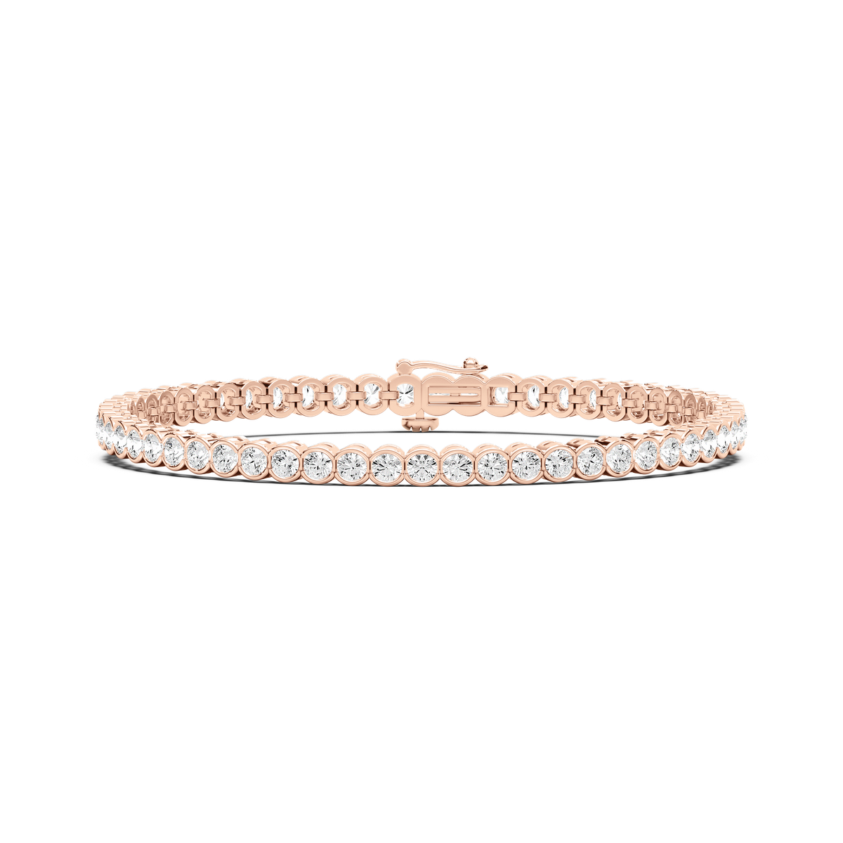 5 ¹⁄₈ ctw Round Lab Grown Diamond Bezel Set Tennis Bracelet  - 7 Inches