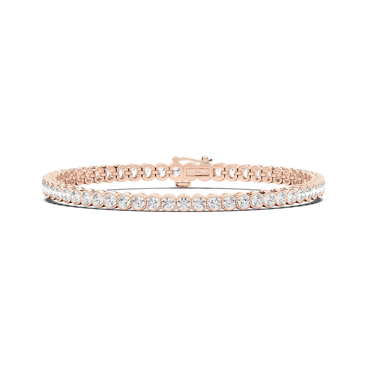5 ¹⁄₈ ctw Round Lab Grown Diamond Bezel Set Tennis Bracelet  - 7 Inches