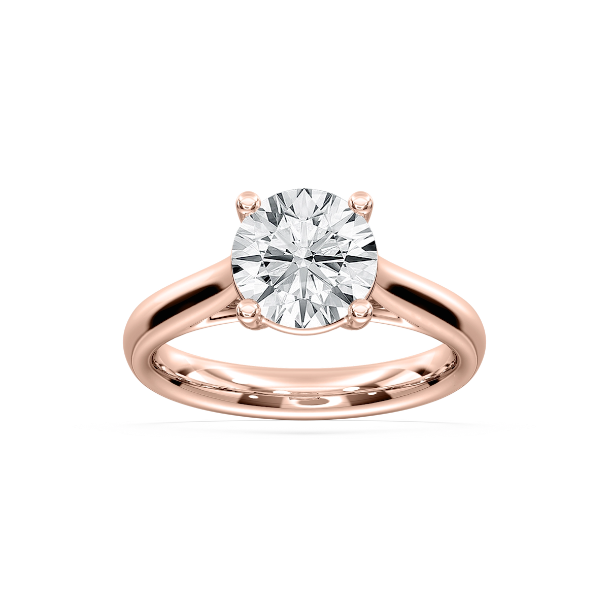 Aaliyah Lab Grown Diamond Cathedral Solitaire Engagement Ring