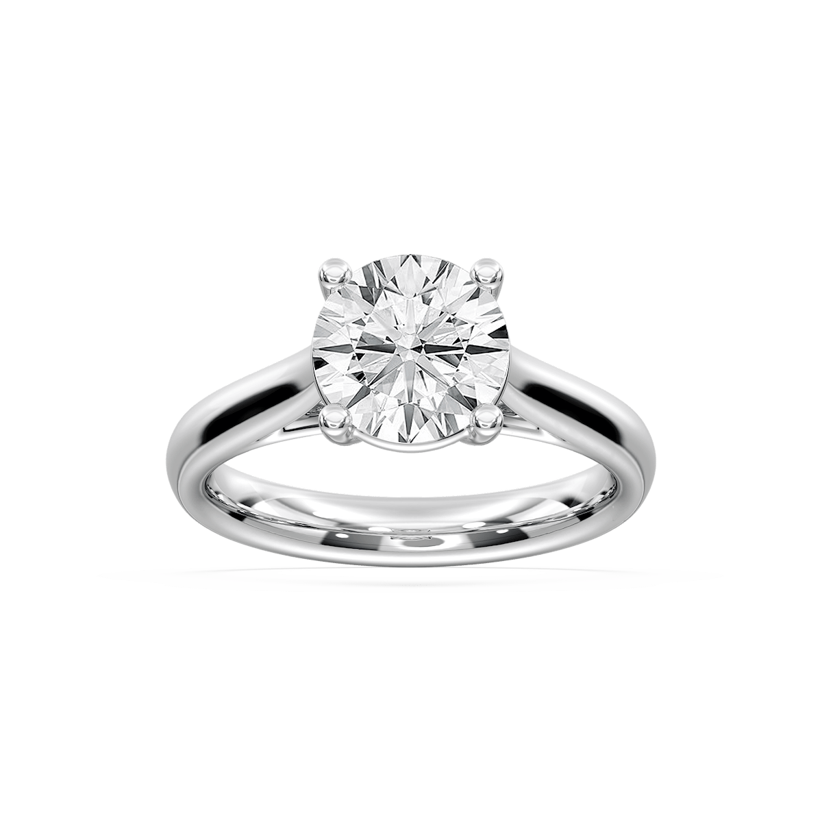Aaliyah Lab Grown Diamond Cathedral Solitaire Engagement Ring