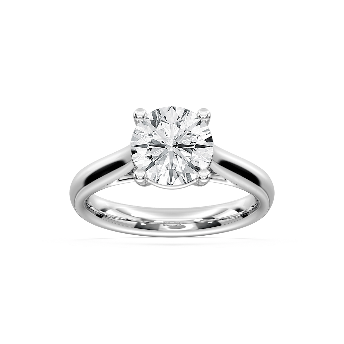 Aaliyah Lab Grown Diamond Cathedral Solitaire Engagement Ring